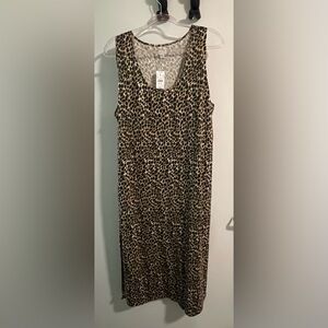 NWT J Crew XXL Leopard Print Sleeveless Dress